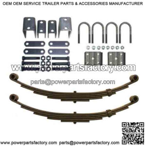 6000# 6K Single Trailer Axle Suspension Kit Leaf Spring/U-bolt/Hanger Kit