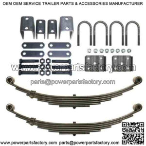 7000# 7k Single Trailer Axle Suspension Kit Leaf Spring/U-bolt/Hanger Kit