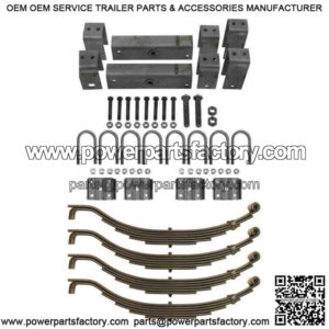 8000# 8K Tandem Trailer Axle Suspension Kit Leaf Spring/U-bolt/Hanger Kit