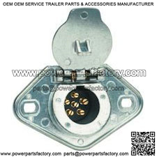 Zinc Die-Cast Wire Insertion Electrical Socket, 6-Way