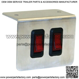 Rocker Switch Panel w/ Bracket, Double