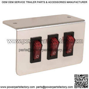 Rocker Switch Panel with Bracket, Triple