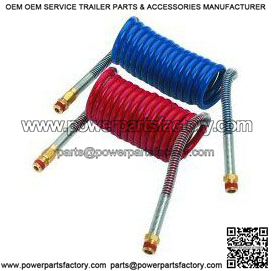 20' Heavy-Duty Coiled Air Hose Assembly, 1-Pair