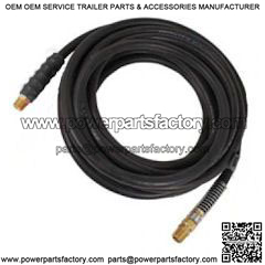 15' Rubber Air Hose with Black Universal Grip