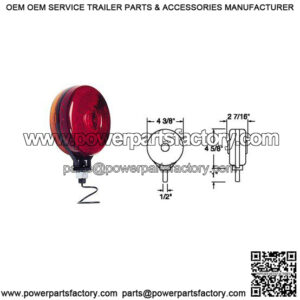 Double Face Stud Mount Pedestal Lamp