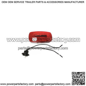 Oval Red Marker/Clearance Light w/ Black Base