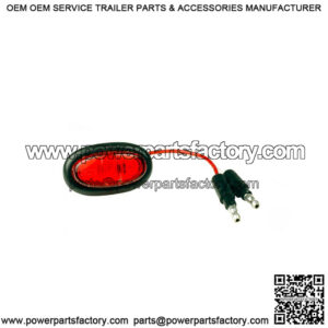 Red Oval LED Clearance Light w/ Grommet, PC