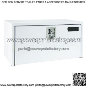 White Steel Underbody Toolbox w/ T-Handle, 14" x 16" x 24"