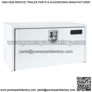 White Steel Underbody Toolbox w/ T-Handle, 14" x 16" x 30"