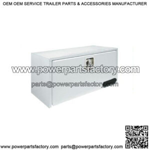 White Steel Underbody Toolbox w/ T-Handle, 14" x 16" x 36"