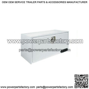 White Steel Underbody Toolbox w/ T-Handle, 18" x 18" x 36"