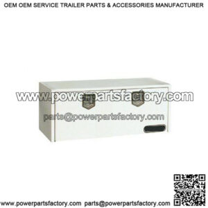White Steel Underbody Toolbox w/ T-Handle, 18" x 18" x 60"