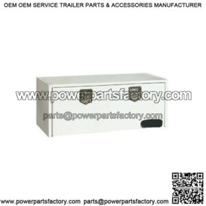 White Steel Underbody Toolbox w/ T-Handle, 18" x 18" x 66"
