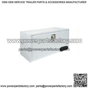 White Steel Underbody Toolbox w/ T-Handle, 24" x 24" x 36"