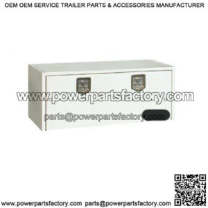 White Steel Underbody Toolbox w/ T-Handle, 24" x 24" x 60"