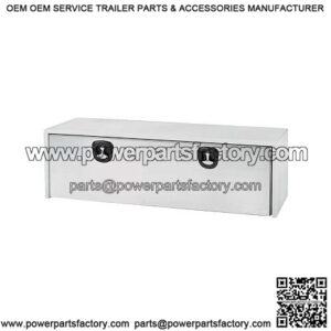 White Steel w/Door Underbody Toolbox, 18" x 18" x 60"