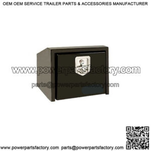 Black Steel Slant Back Underbody Toolbox, 14" x 12" x 18"