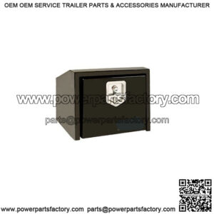 Black Steel Slant Back Underbody Toolbox, 14" x 12" x 24"