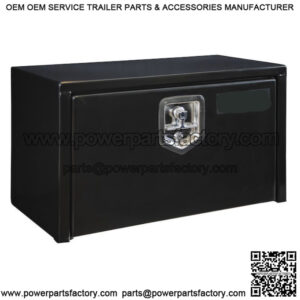 Black Steel Underbody Toolbox w/ T-Handle, 14" x 12" x 24"