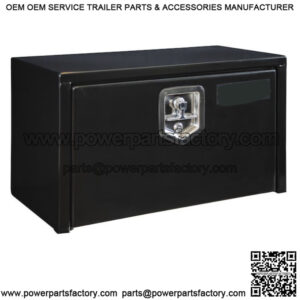 Black Steel Underbody Toolbox w/ T-Handle, 14" x 16" x 24"