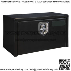Black Steel Underbody Toolbox w/ T-Handle, 16" x 14" x 18"