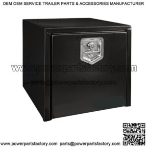 Black Steel Underbody Toolbox w/ T-Handle, 18" x 18" x 18"
