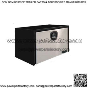 Black Steel Underbody Toolbox w/ Door, 14" x 16" x 24"