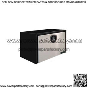 Black Steel Underbody Toolbox w/ Door, 14" x 16" x 30"