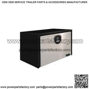 Black Steel Underbody Toolbox w/ Door, 18" x 18" x 24"