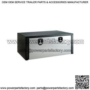 Black Steel Underbody Toolbox w/ Door, 18" x 18" x 60"
