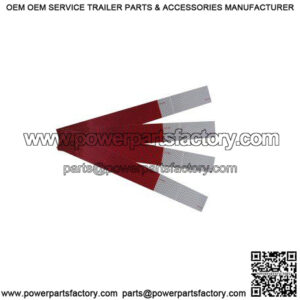 Reflective 2" x 18" Red/White Strips