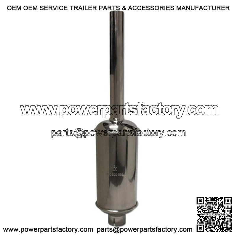 350600R95 Polished Stainless Steel Muffler Fits FARMALL Super H HV W4 300 350 14
