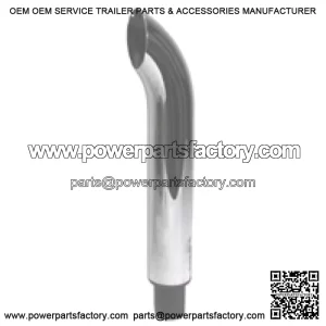 Chrome Curved Stack Muffler Pipe Fits IH/Fits FARMALL Super H M MTA 300 400 450