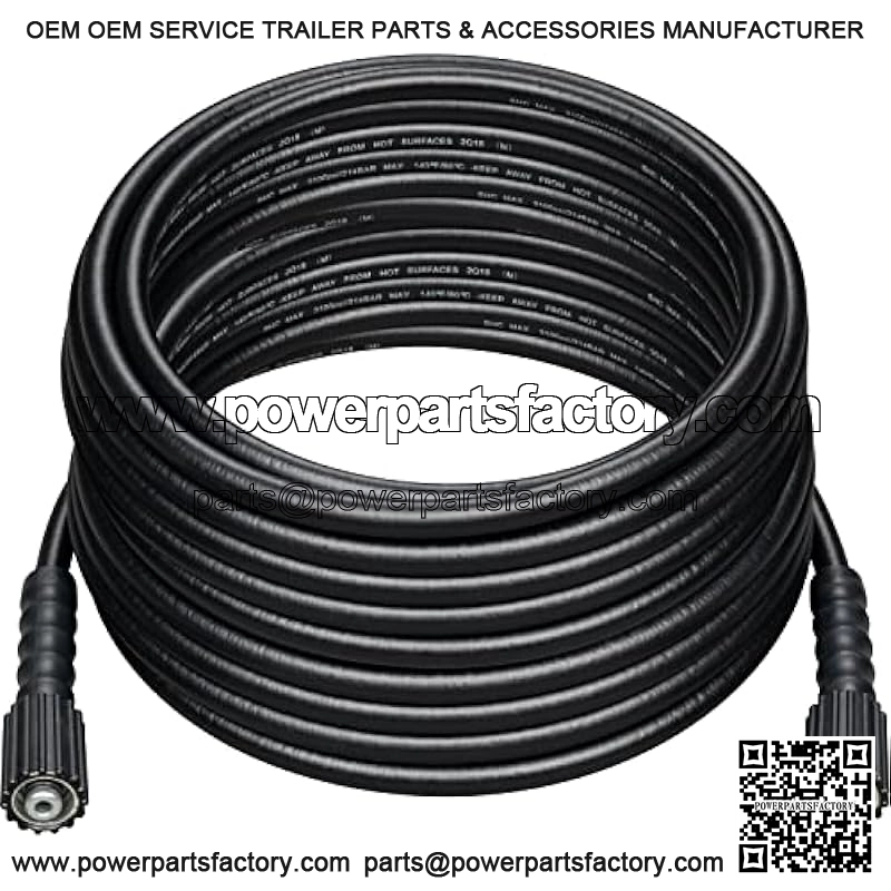 50 ft PVC Pressure Washer Hose - 3200 Max PSI - For Gas and Electric Pressure Washers