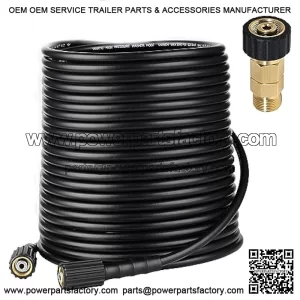 Pressure Washer Hose 100FT with Anti-Kink Swivel Adapter, 1/4" M22 Power Washer Hose Replacement for Ryobi, Troy Bilt, Greenworks, Generac, Honda High Pressure Cleaner, 3200 PSI