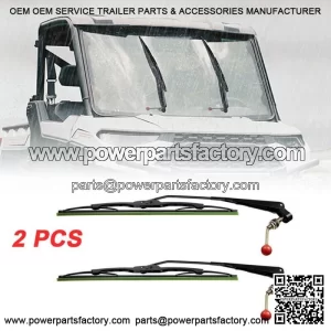 2PC UTV Manual Operated Windshield Wiper for Can Am X3 Polaris Ranger 570 RZR (For: John Deere Gator CS)