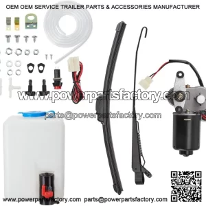 UTV 12V Electric Windshield Wiper Motor Kit Washer Bottle For Can Am Maverick X3 (For: John Deere Gator CS)
