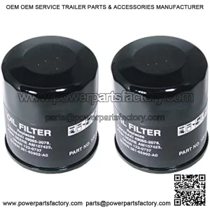 2pk Oil Filter Replaces John Deere AM107423 Kawasaki 49065-2078 Club Car 1016467 Robin 261-65902-A0 Onan 122-0737-03 Cub Cadet 490-201-0001