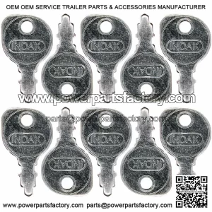 INDAK Riding Mower Ignition Key 10pk for John Deere Craftsman Husqvarna Toro