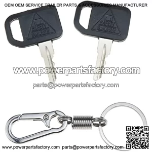 2X Ignition Keys AM131841 TCA24616 131841 with Key Chain for John Deere 300 400 GT GX LX Series 130 160 165 Gator 2020A 2030A 850D 855D 4X2 6X4 622 600 1800 2020