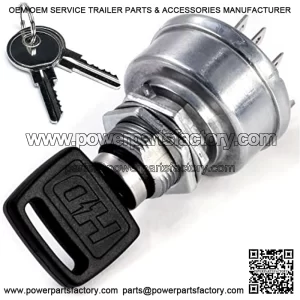 Premium Ignition Switch fits John Deere Gator 4x2 4x4 6x4 SR95 Military CS CX TH TS TX RSX XUV RSX850i RSX860i XUV620i XUV625i XUV825i XUV850D Sport Turf E-Gator HPX w/ 3 Keys & Carabiner