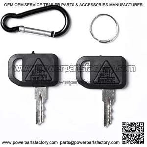 Replacement for John Deere Gator Ignition Keys Bobcat,AM131841,130 160 165, Gehl, Multiquip with Keychain, 2 Pack