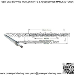 57.50" Square Galvanized Trailer Axle (1,800 lb.)