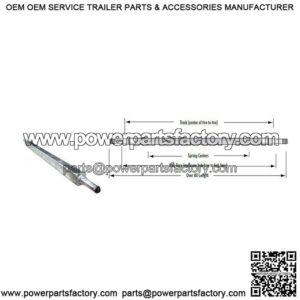 51.25" Square Galvanized Trailer Axle (2,000 lb.)