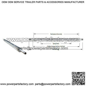 53.25" Square Galvanized Trailer Axle (2,000 lb.)