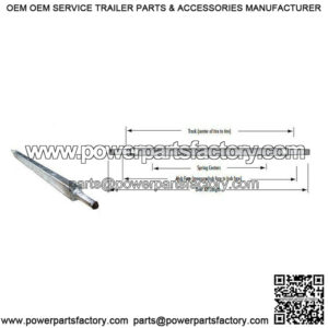 56.75" Square Galvanized Trailer Axle, 11 Ga. (2,000 lb.)