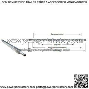 53" Square Galvanized Trailer Axle (2,000 lb.)