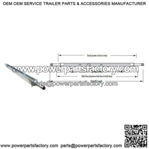 55" Square Galvanized Trailer Axle (2,000 lb.)