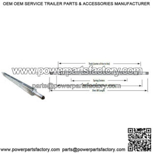 57" Square Galvanized Trailer Axle (2,000 lb.)