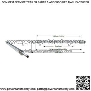 59" Square Galvanized Trailer Axle (2,000 lb.)